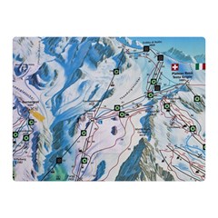 Map Zermatt The Alps Matterhorn Switzerland Mountain Nature Double Sided Flano Blanket (mini)  by Wegoenart