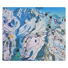 Map Zermatt The Alps Matterhorn Switzerland Mountain Nature Double Sided Flano Blanket (small)  by Wegoenart