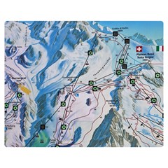 Map Zermatt The Alps Matterhorn Switzerland Mountain Nature Double Sided Flano Blanket (medium)  by Wegoenart