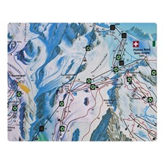 Map Zermatt The Alps Matterhorn Switzerland Mountain Nature Double Sided Flano Blanket (large)  by Wegoenart