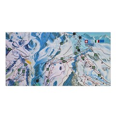 Map Zermatt The Alps Matterhorn Switzerland Mountain Nature Satin Shawl 45  X 80  by Wegoenart