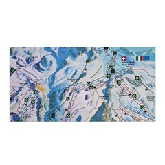 Map Zermatt The Alps Matterhorn Switzerland Mountain Nature Satin Wrap 35  X 70  by Wegoenart