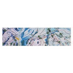 Map Zermatt The Alps Matterhorn Switzerland Mountain Nature Oblong Satin Scarf (16  X 60 ) by Wegoenart