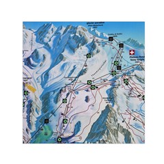 Map Zermatt The Alps Matterhorn Switzerland Mountain Nature Square Satin Scarf (30  X 30 ) by Wegoenart