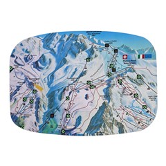 Map Zermatt The Alps Matterhorn Switzerland Mountain Nature Mini Square Pill Box by Wegoenart