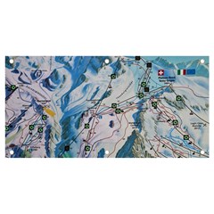 Map Zermatt The Alps Matterhorn Switzerland Mountain Nature Banner And Sign 4  X 2  by Wegoenart