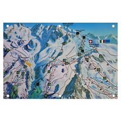 Map Zermatt The Alps Matterhorn Switzerland Mountain Nature Banner And Sign 6  X 4  by Wegoenart