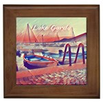 Boats On Lake Garda Framed Tile Front