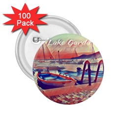 Boats On Lake Garda 2 25  Buttons (100 Pack)  by ConteMonfrey