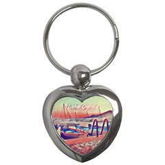 Boats On Lake Garda Key Chain (heart) by ConteMonfrey