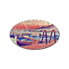 Boats On Lake Garda Sticker Oval (100 Pack) by ConteMonfrey