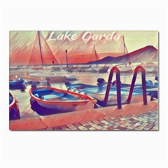 Boats On Lake Garda Postcard 4 x 6  (pkg Of 10) by ConteMonfrey