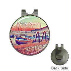 Boats On Lake Garda Hat Clips With Golf Markers by ConteMonfrey