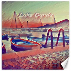 Boats On Lake Garda Canvas 16  X 16  by ConteMonfrey