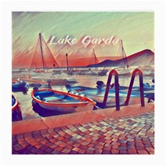 Boats On Lake Garda Medium Glasses Cloth by ConteMonfrey