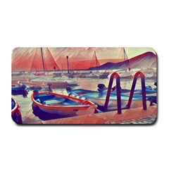 Boats On Lake Garda Medium Bar Mat by ConteMonfrey