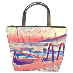 Boats On Lake Garda Bucket Bag by ConteMonfrey