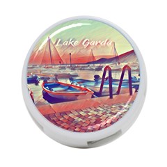 Boats On Lake Garda 4-port Usb Hub (one Side) by ConteMonfrey