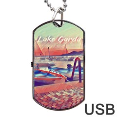 Boats On Lake Garda Dog Tag Usb Flash (one Side) by ConteMonfrey