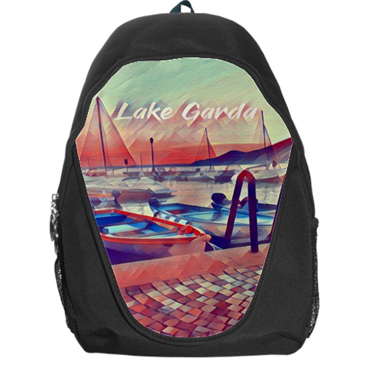 Boats On Lake Garda Backpack Bag