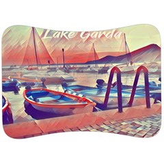 Boats On Lake Garda Velour Seat Head Rest Cushion by ConteMonfrey