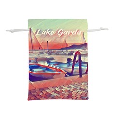 Boats On Lake Garda Lightweight Drawstring Pouch (s) by ConteMonfrey