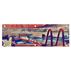 Boats On Lake Garda Banner And Sign 6  X 2  by ConteMonfrey