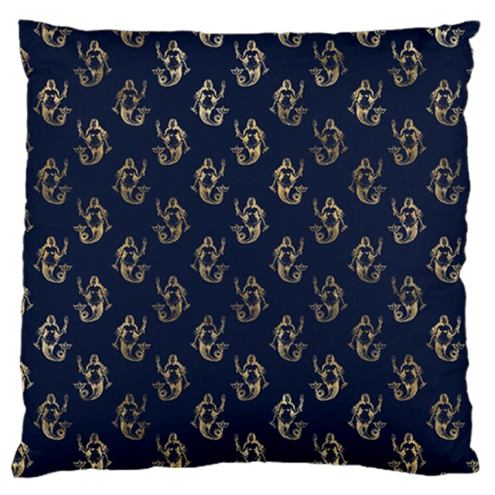 Gold Mermaids Silhouettes Standard Flano Cushion Case (Two Sides)