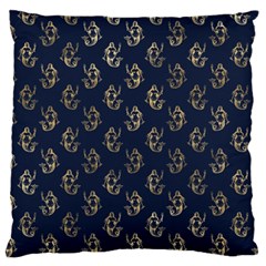 Gold Mermaids Silhouettes Large Flano Cushion Case (one Side) by ConteMonfrey