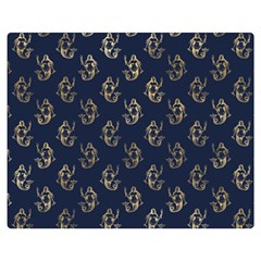 Gold Mermaids Silhouettes Double Sided Flano Blanket (medium)  by ConteMonfrey