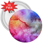 Unicorn Clouds 3  Buttons (10 pack)  Front