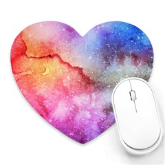 Unicorn Clouds Heart Mousepad by ConteMonfrey