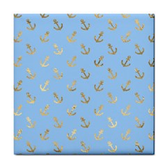 Gold Anchors Long Live   Tile Coaster by ConteMonfrey