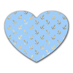 Gold Anchors Long Live   Heart Mousepad by ConteMonfrey