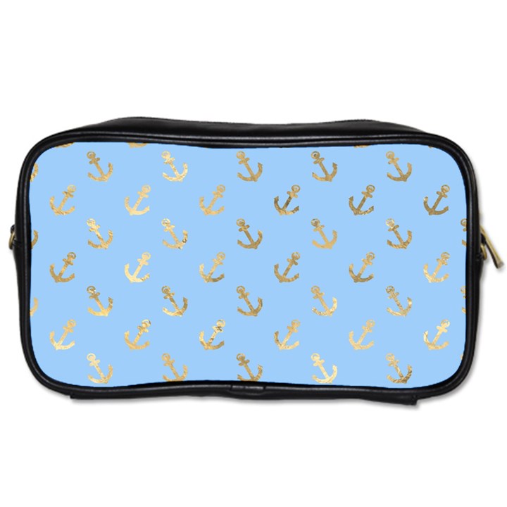 Gold Anchors Long Live   Toiletries Bag (One Side)