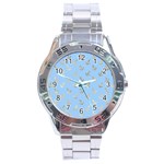 Gold Anchors Long Live   Stainless Steel Analogue Watch Front