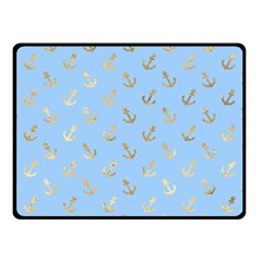 Gold Anchors Long Live   Double Sided Fleece Blanket (small)  by ConteMonfrey