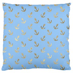 Gold Anchors Long Live   Standard Flano Cushion Case (two Sides) by ConteMonfrey