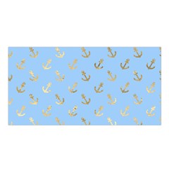 Gold Anchors Long Live   Satin Shawl 45  X 80  by ConteMonfrey