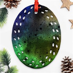 Tye Dye Vibing Ornament (oval Filigree) by ConteMonfrey