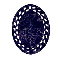 Ocean Storm Oval Filigree Ornament (Two Sides)