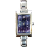 Trident On Blue Ocean  Rectangle Italian Charm Watch Front