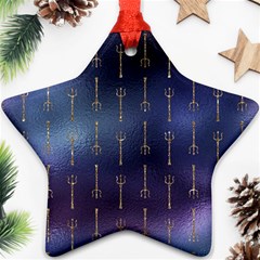 Trident On Blue Ocean  Ornament (star) by ConteMonfrey