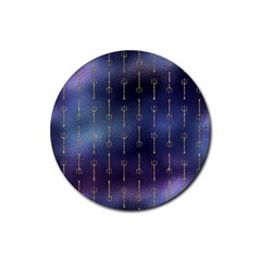 Trident On Blue Ocean  Rubber Coaster (round) by ConteMonfrey