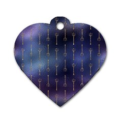 Trident On Blue Ocean  Dog Tag Heart (two Sides) by ConteMonfrey