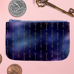 Trident On Blue Ocean  Large Coin Purse by ConteMonfrey