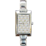 Rainbow pattern Rectangle Italian Charm Watch Front