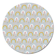 Rainbow Pattern Magnet 5  (round) by ConteMonfrey