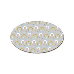 Rainbow Pattern Sticker Oval (10 Pack) by ConteMonfrey