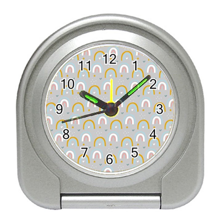 Rainbow pattern Travel Alarm Clock